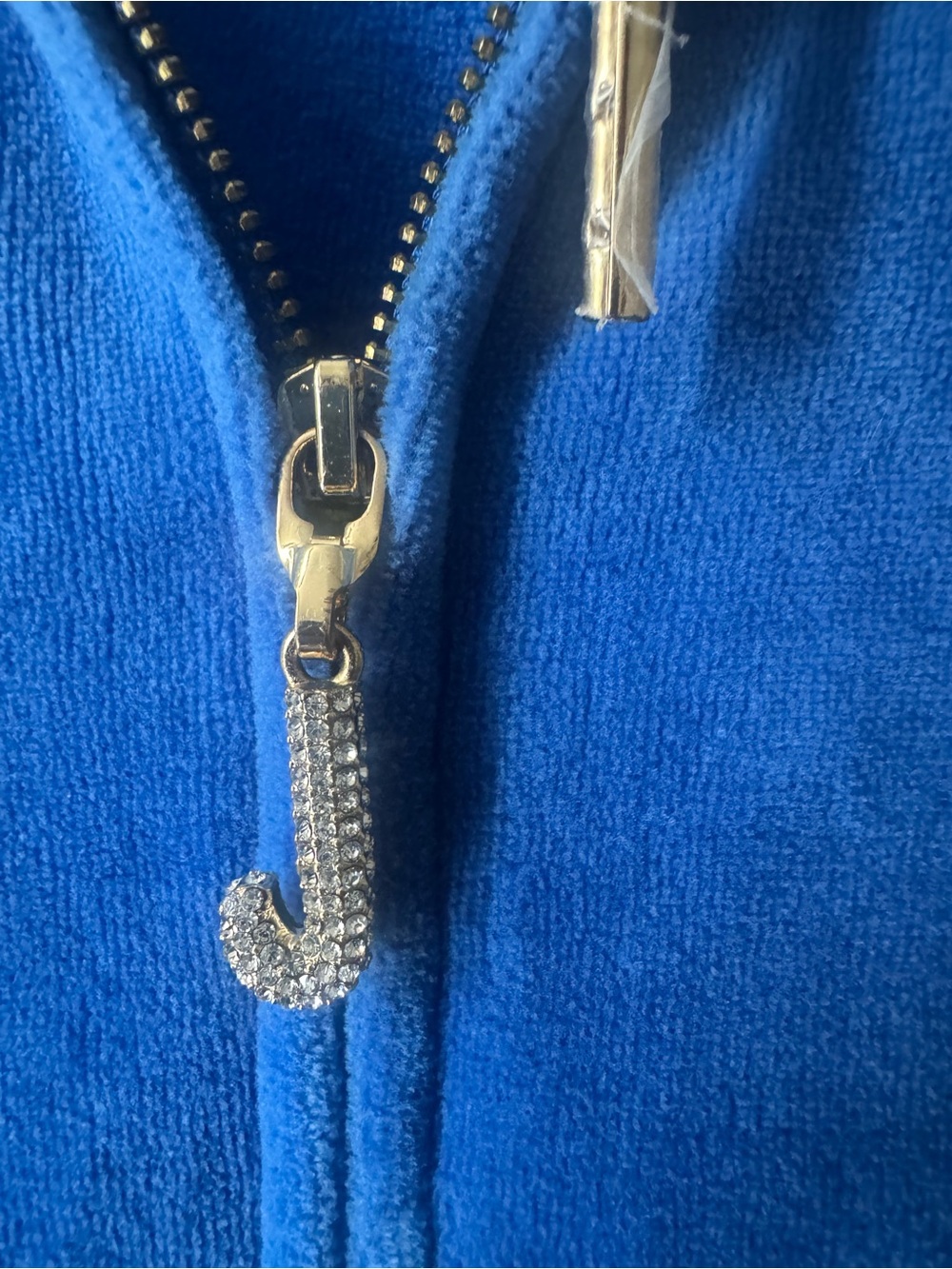 Vintage 2YK JUICY COUTURE Royal Blue Velour Zip Hoodie & Pants Tracksuit XS - Picture 2 of 6
